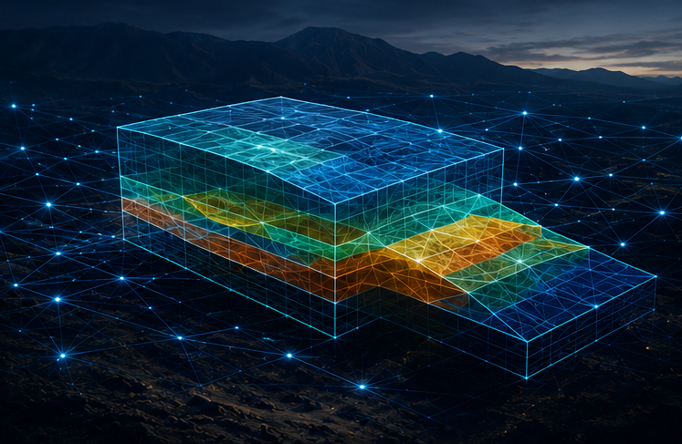 Digital 3D geological model for AI-driven mineral exploration